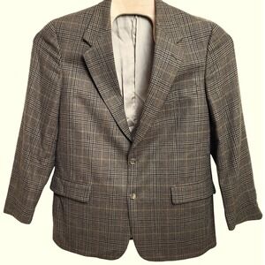 Brooks Brothers Men's 42R Plaid Sport Coat Blazer Jacket Made in USA Business